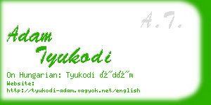 adam tyukodi business card